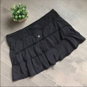 🍋Lululemon Black Pacesetter Tennis Ruffle Skort 8